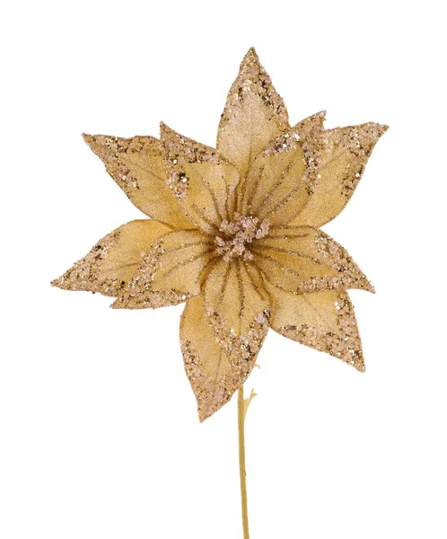 20in Stripe Poinsettia 11in Diagonal GOLD