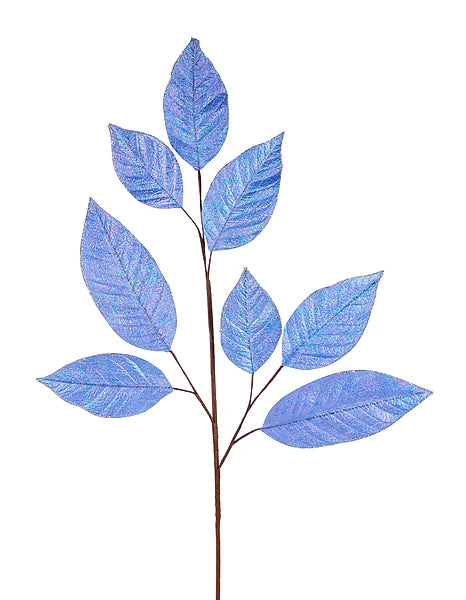 31in Iridescent Blue Magnolia Leaves- Premium Greenery for Wreaths, Arrangements and Home Decor Impressive
