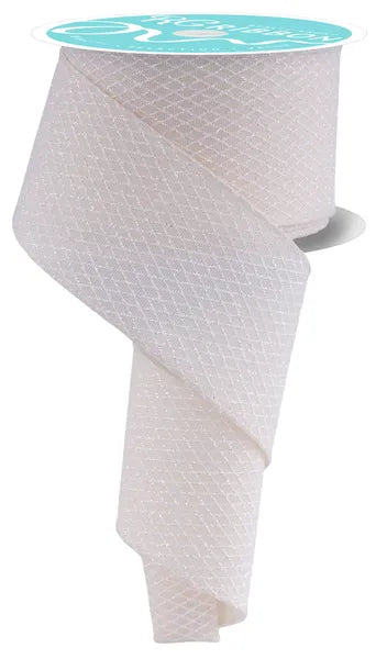 2.5inx10yd Mini Harlequin CREAM/WHITE