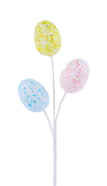 11in Acrylic Bead Iridescent Sequin Egg Pick