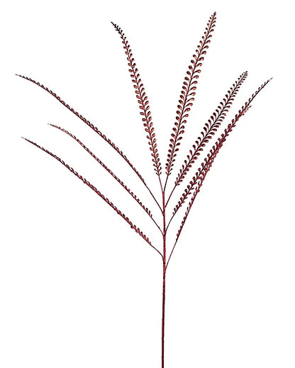 34in Red Glitter Button Fern - Premium Greenery for Wreaths, Arrangements and Home Decor Craig Bachman