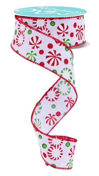 EVENT HERE 1.5inx10yd Christmas Candy Ribbon Craig Bachman