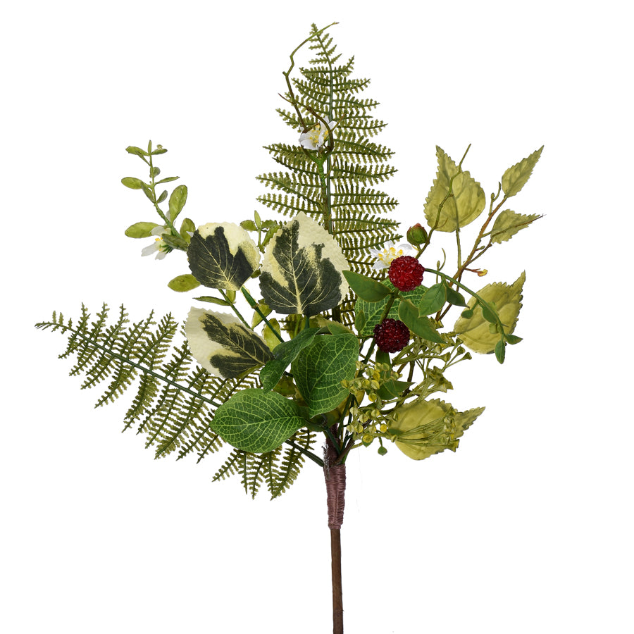 17in Mixed Foliage w/Berries Pick