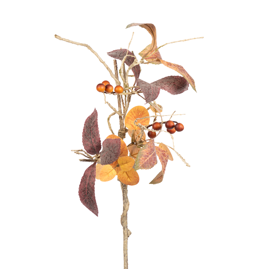 20in Beech Berry & Twig Spray - Premium Greenery for Wreaths, Arrangements and Home Decor CRI