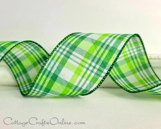 2.5inx10yd Green Plaid DStevens Ribbon