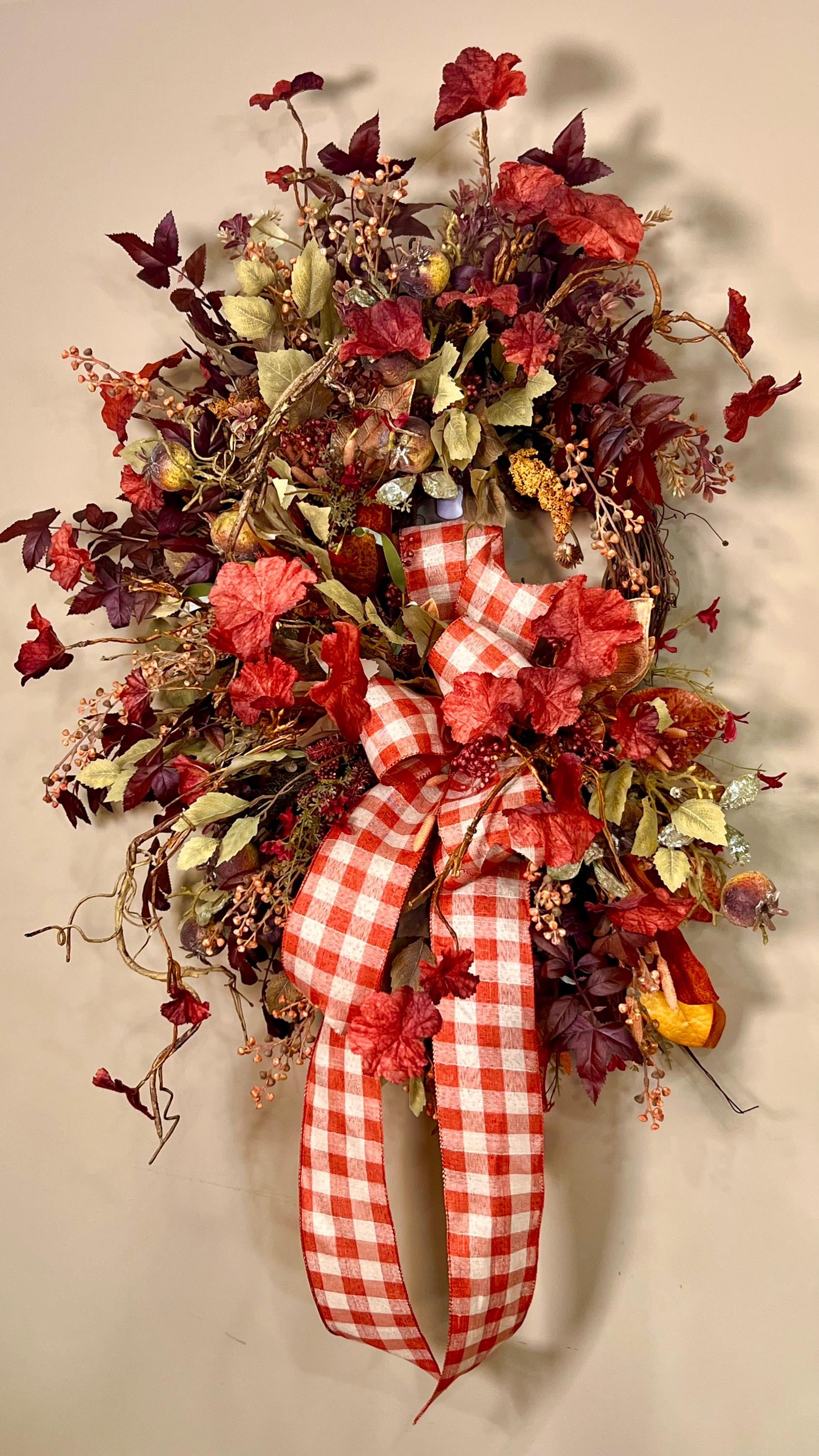 Large Fall Wreath For Front Door, Large Fall Harvest Wreath, Designer Fall Wreath, Fall Home Decor, Autumn Home Decor, Indoor Fall Wreath,