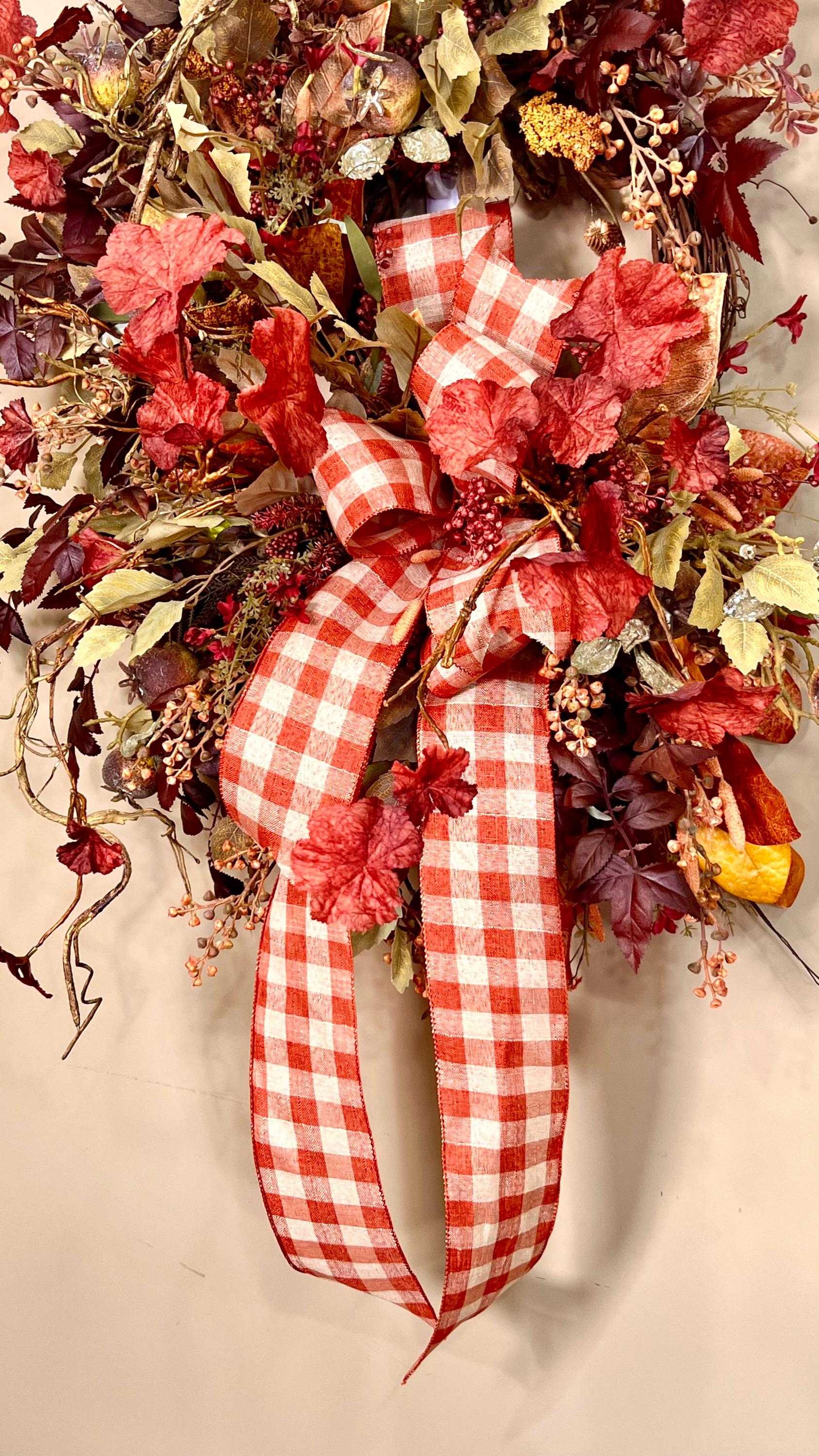 Large Fall Wreath For Front Door, Large Fall Harvest Wreath, Designer Fall Wreath, Fall Home Decor, Autumn Home Decor, Indoor Fall Wreath,