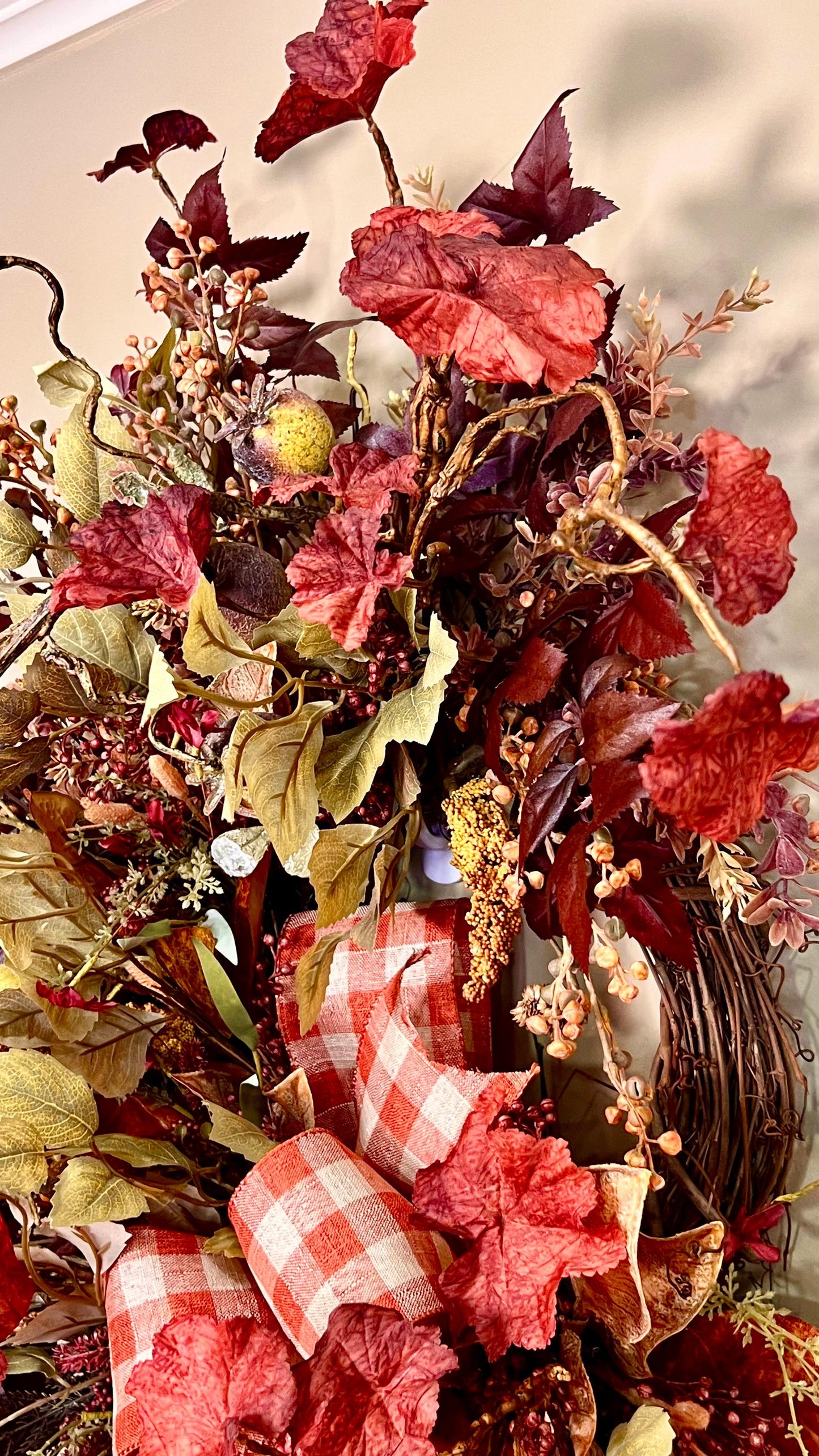 Large Fall Wreath For Front Door, Large Fall Harvest Wreath, Designer Fall Wreath, Fall Home Decor, Autumn Home Decor, Indoor Fall Wreath,