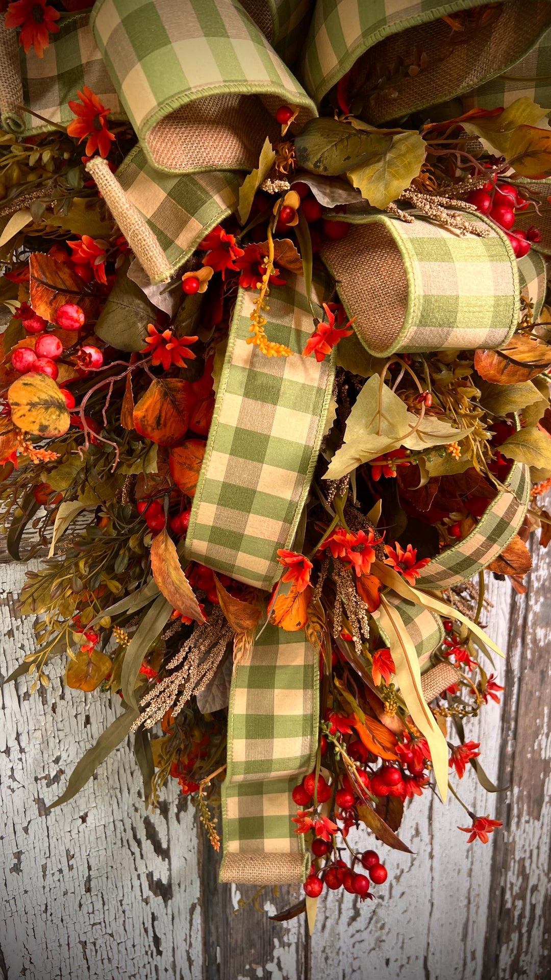 Fall Swag for front door, Autumn Swag, Fall Home Decor, Farmhouse Fall Swag, Farmhouse Fall Decor, Fall Indoor Wreath, Fall outdoor wreath,