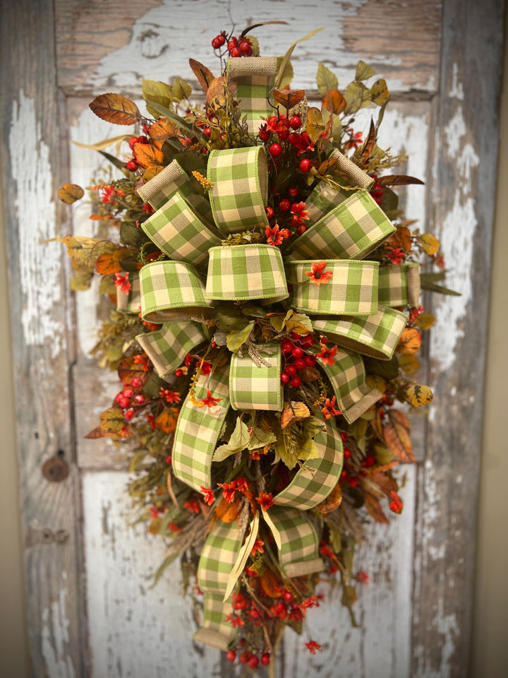 Fall Swag for front door, Autumn Swag, Fall Home Decor, Farmhouse Fall Swag, Farmhouse Fall Decor, Fall Indoor Wreath, Fall outdoor wreath,