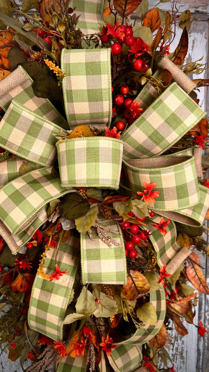 Fall Swag for front door, Autumn Swag, Fall Home Decor, Farmhouse Fall Swag, Farmhouse Fall Decor, Fall Indoor Wreath, Fall outdoor wreath,