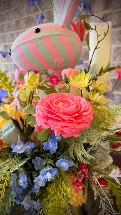 Designer Easter Bunny Arrangement - Real Touch Florals and Greenery