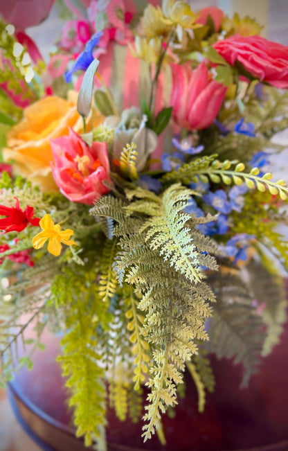 Designer Easter Bunny Arrangement - Real Touch Florals and Greenery