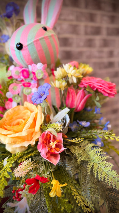 Designer Easter Bunny Arrangement - Real Touch Florals and Greenery