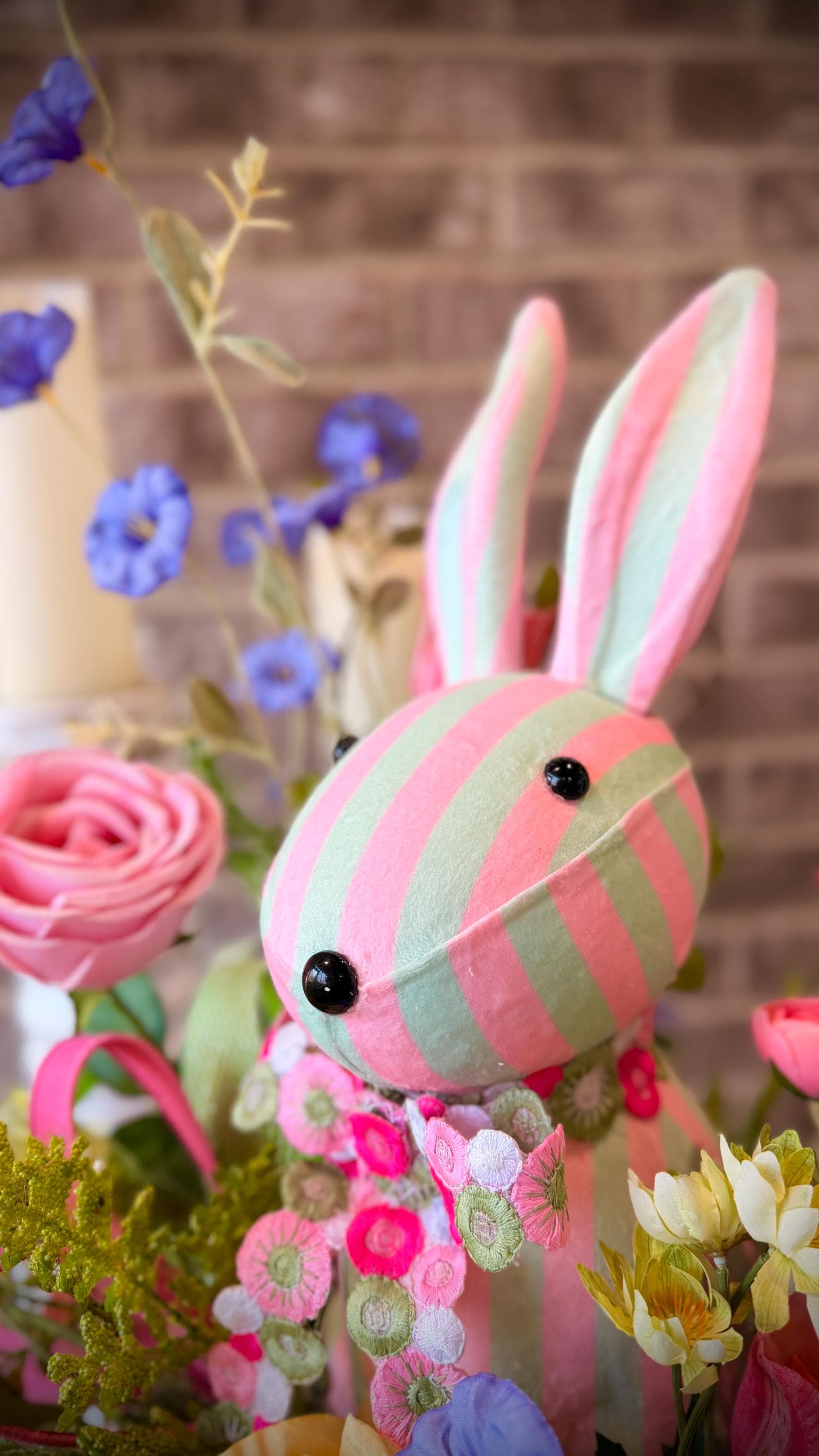Designer Easter Bunny Arrangement - Real Touch Florals and Greenery