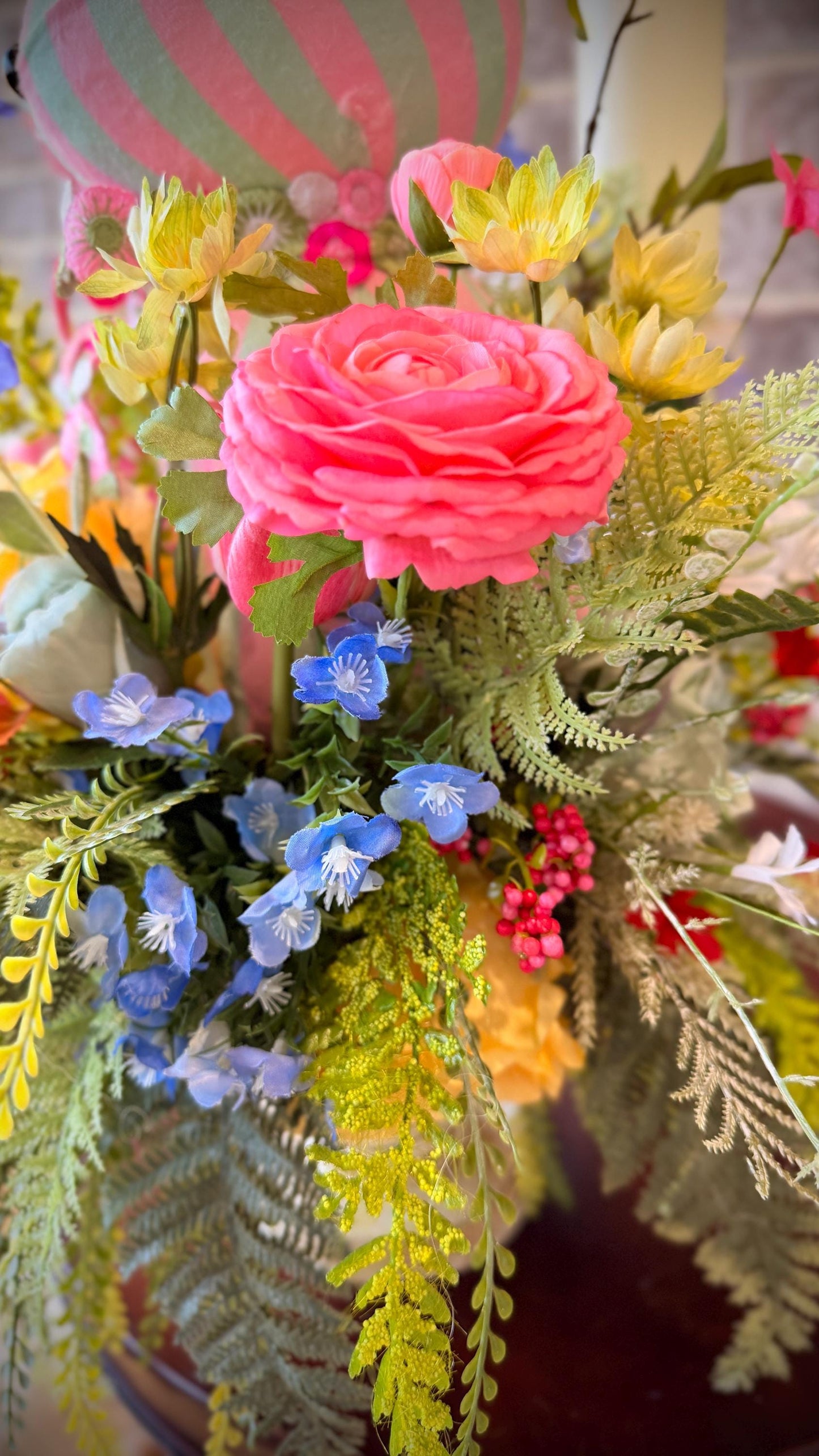Designer Easter Bunny Arrangement - Real Touch Florals and Greenery