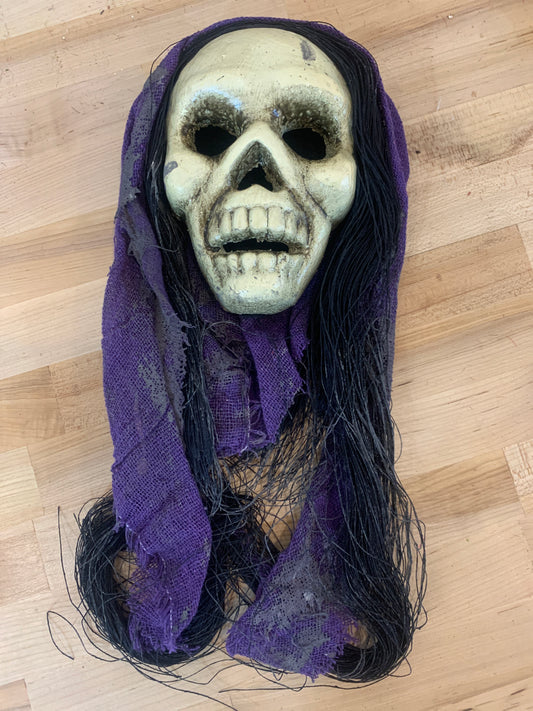 20in Witch Skull PurpBlk HALLOWEEN