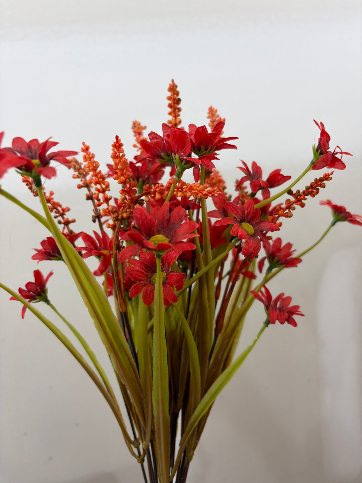 18in Fall Red Seeding Flower - Premium Florals for Wreaths, Arrangements and Home Decor Essentials