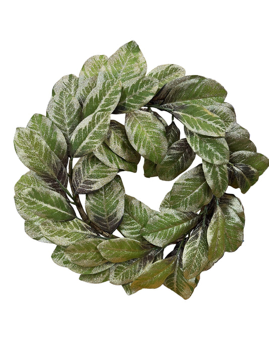 22in Green Gold Magnolia Leaf Wreath Frame - Premium Base for Wreaths Essentials