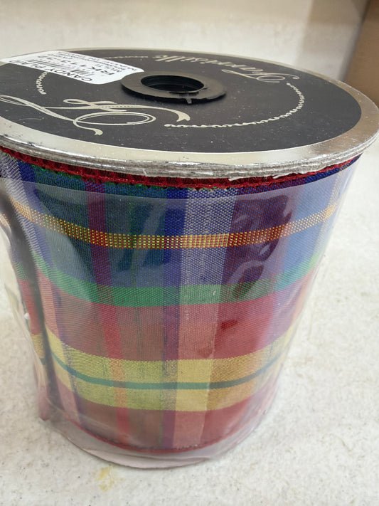 4inx10yd Farrisilk Candy Plaid Brian Lane Designs