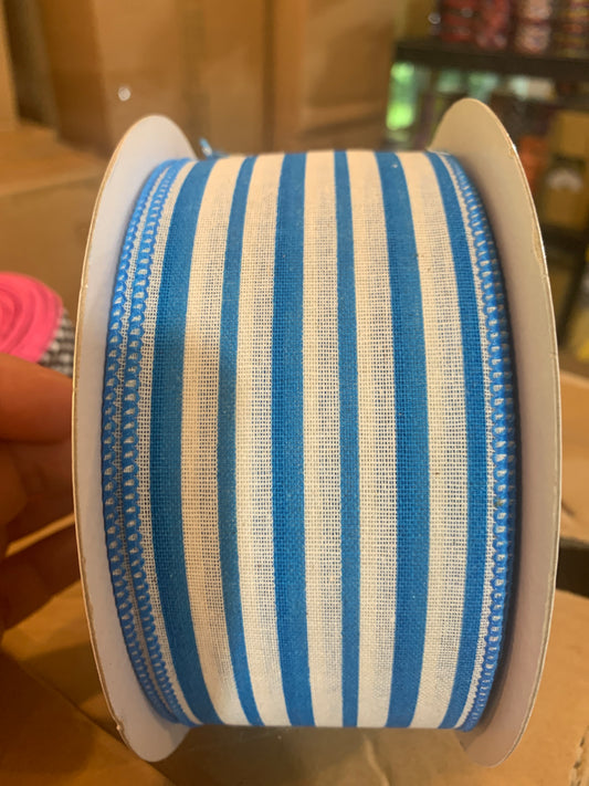 25YD 2.5in BLUE Lined Ribbon