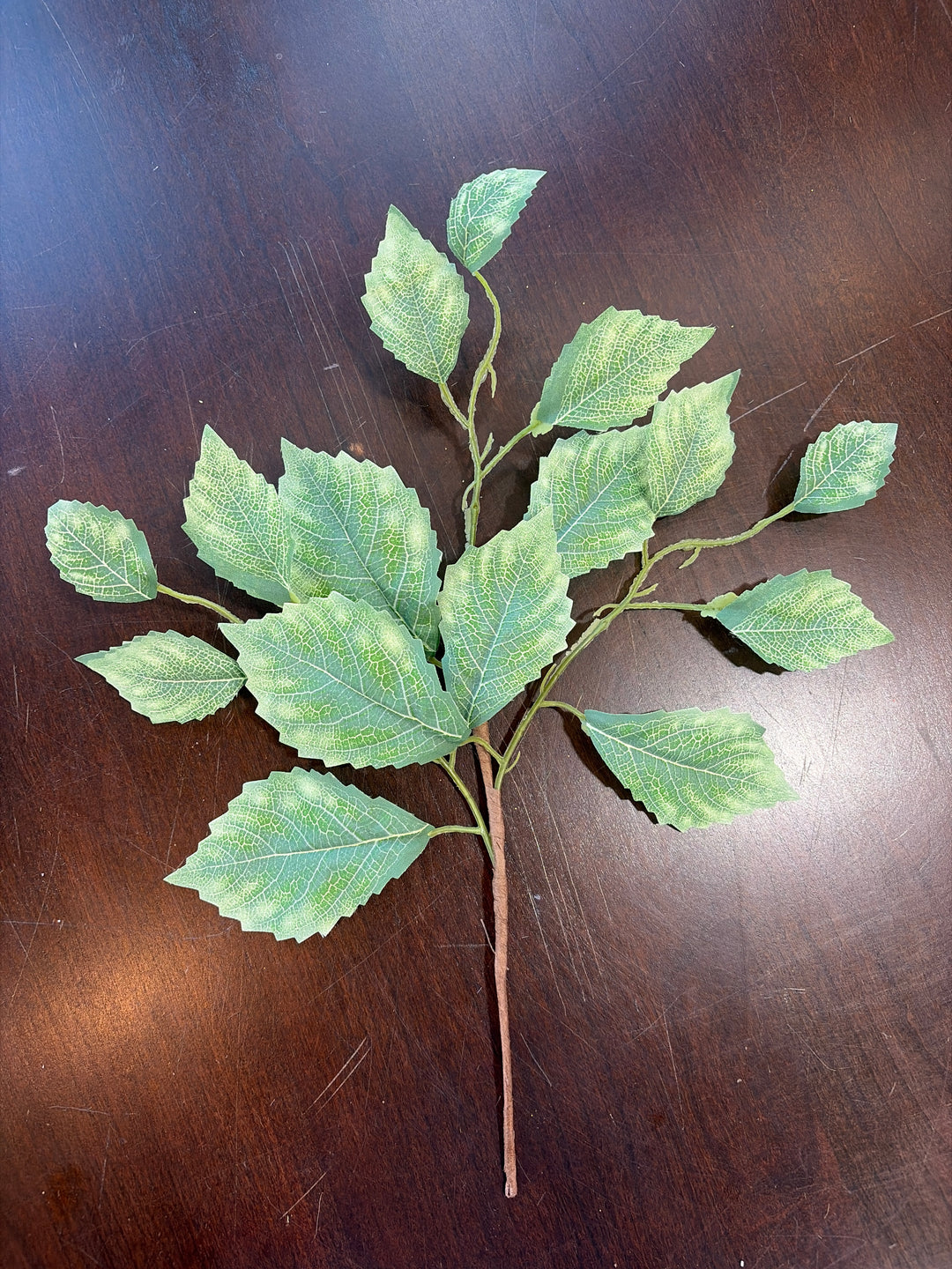 14in Frost Green Aspen Rose Leaf Spray - Premium Greenery for Wreaths and Home Decor