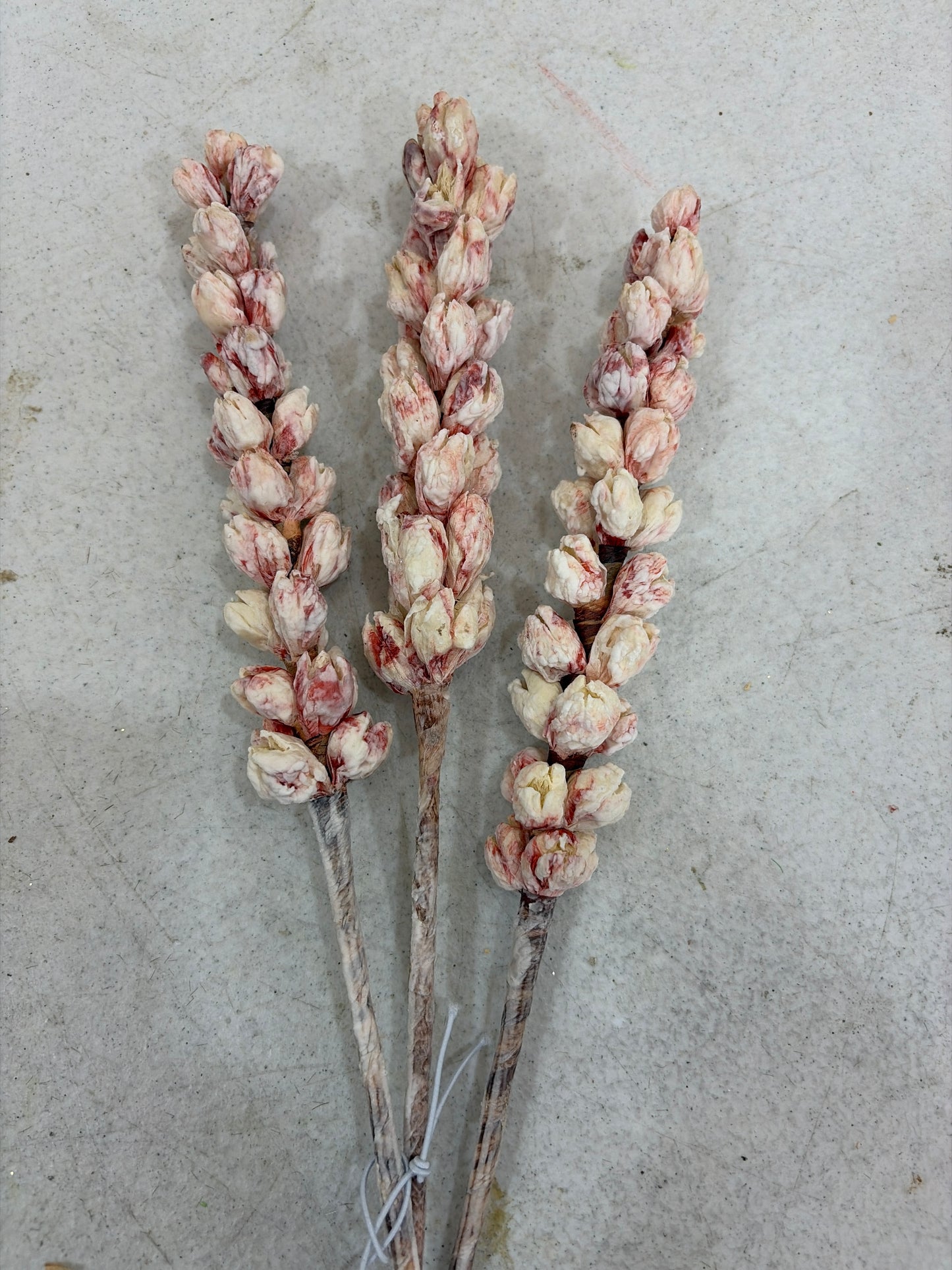 3pc Set - 14in Burgundy Cream Pods - Premium Florals for Wreaths and Home Decor LF