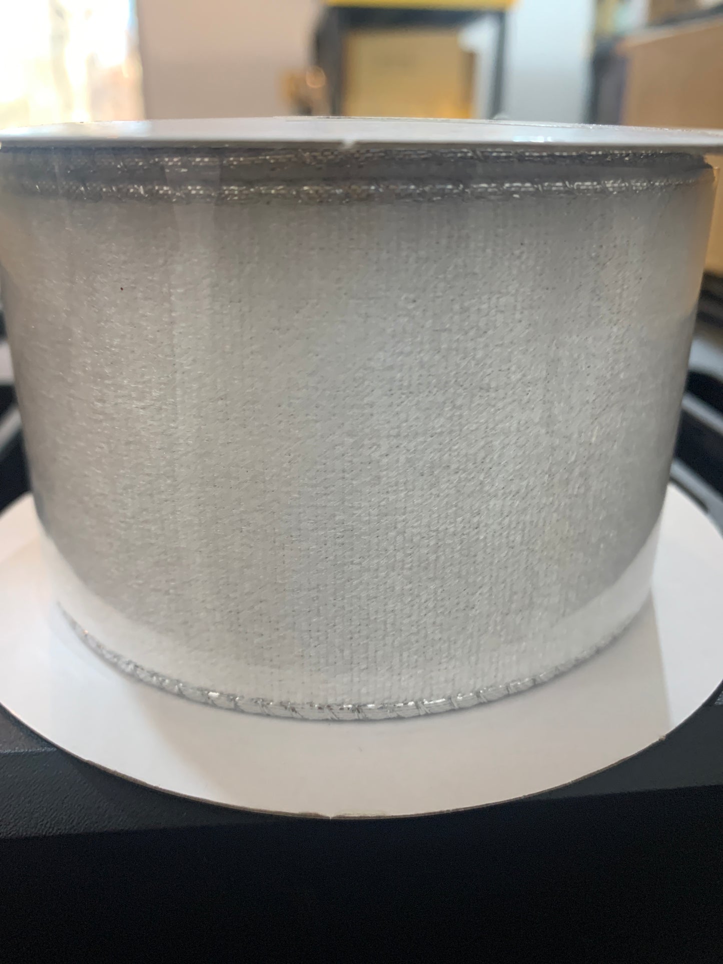 2.5 white velvet silver edge
