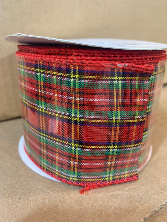 2.5in x10yd Traditional Plaid RED/GREEN Reliant