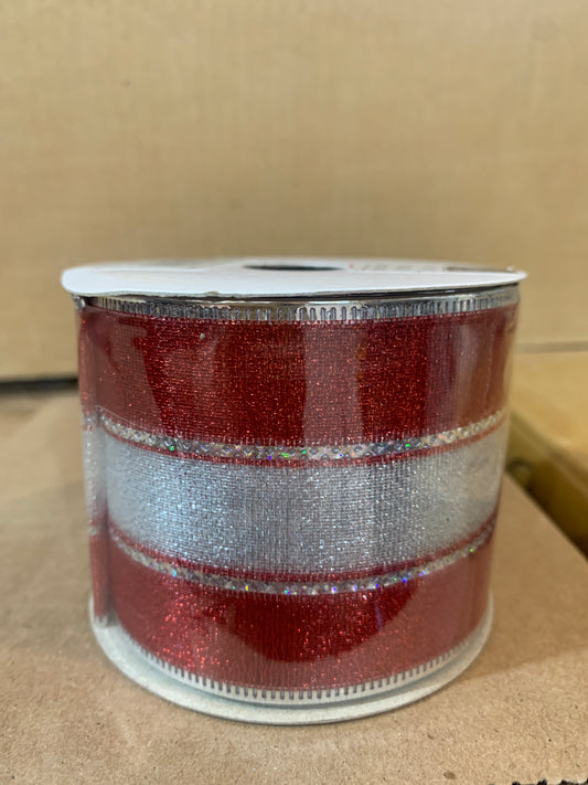 2.5inx10yd Shiny Red/Silver