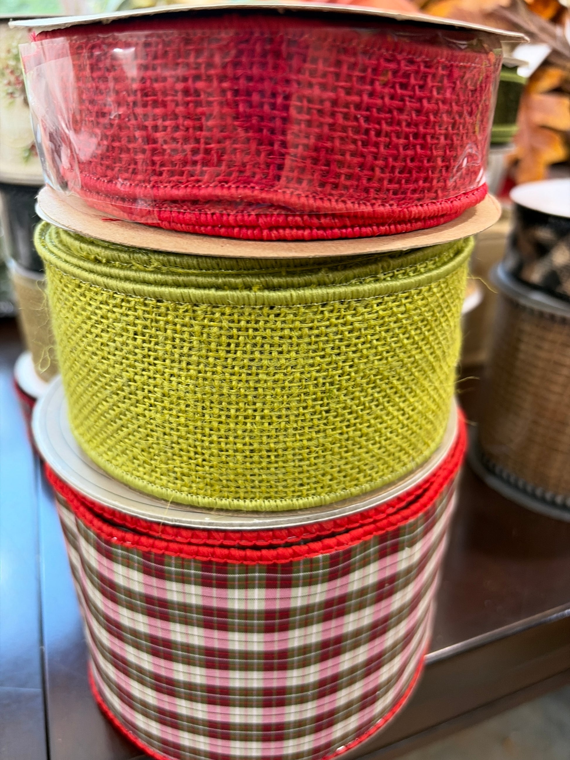 3pc Chartreuse & Red Brian Lane Designs