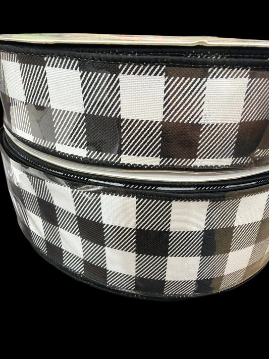 BLD007 100 YARDS Black/White Ribbon