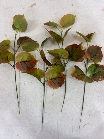 4pc SET - 15in Fall Mix Leaf Pick - Premium Greenery for Wreaths and Home Decor LFI