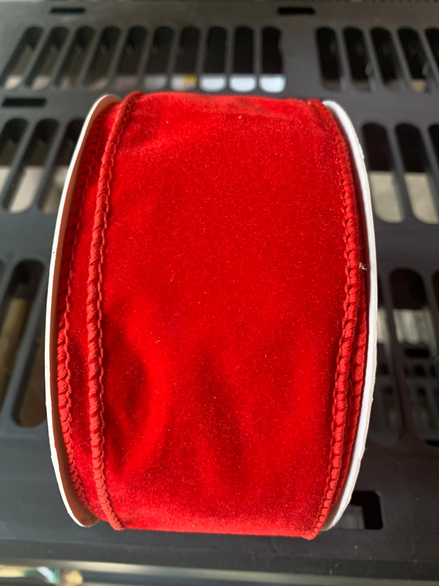 20YARD x 2.5in Velvet RED w/RED EDGE