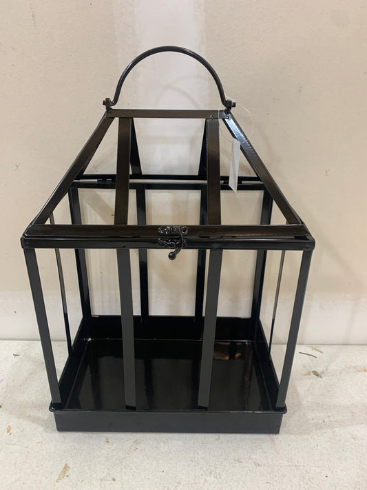 15in BLACK Planter Lantern Container
