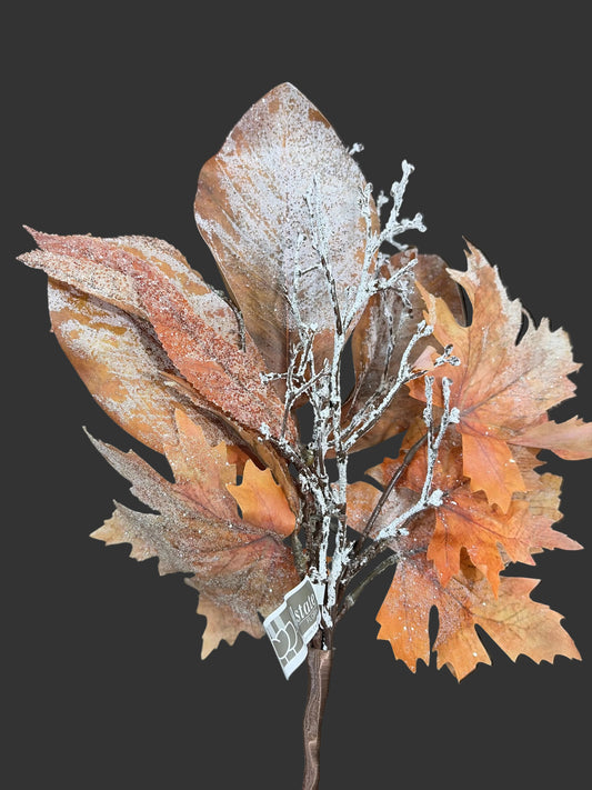 16in Fall Maple & Magnolia Leaves - Premium Greenery for Wreaths, Arrangments and Home Decor Allstate