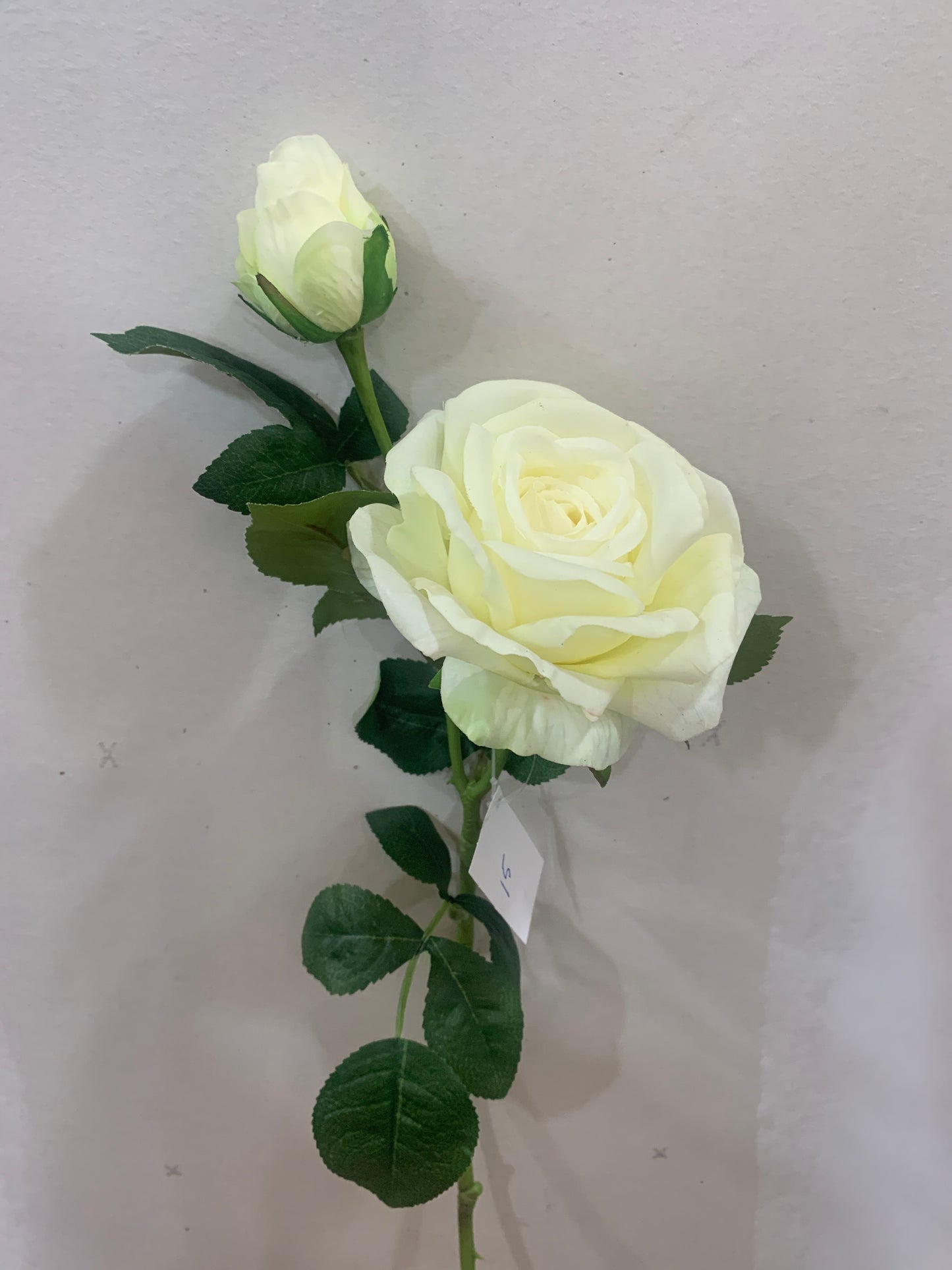 27in White Real Touch Rose Spray