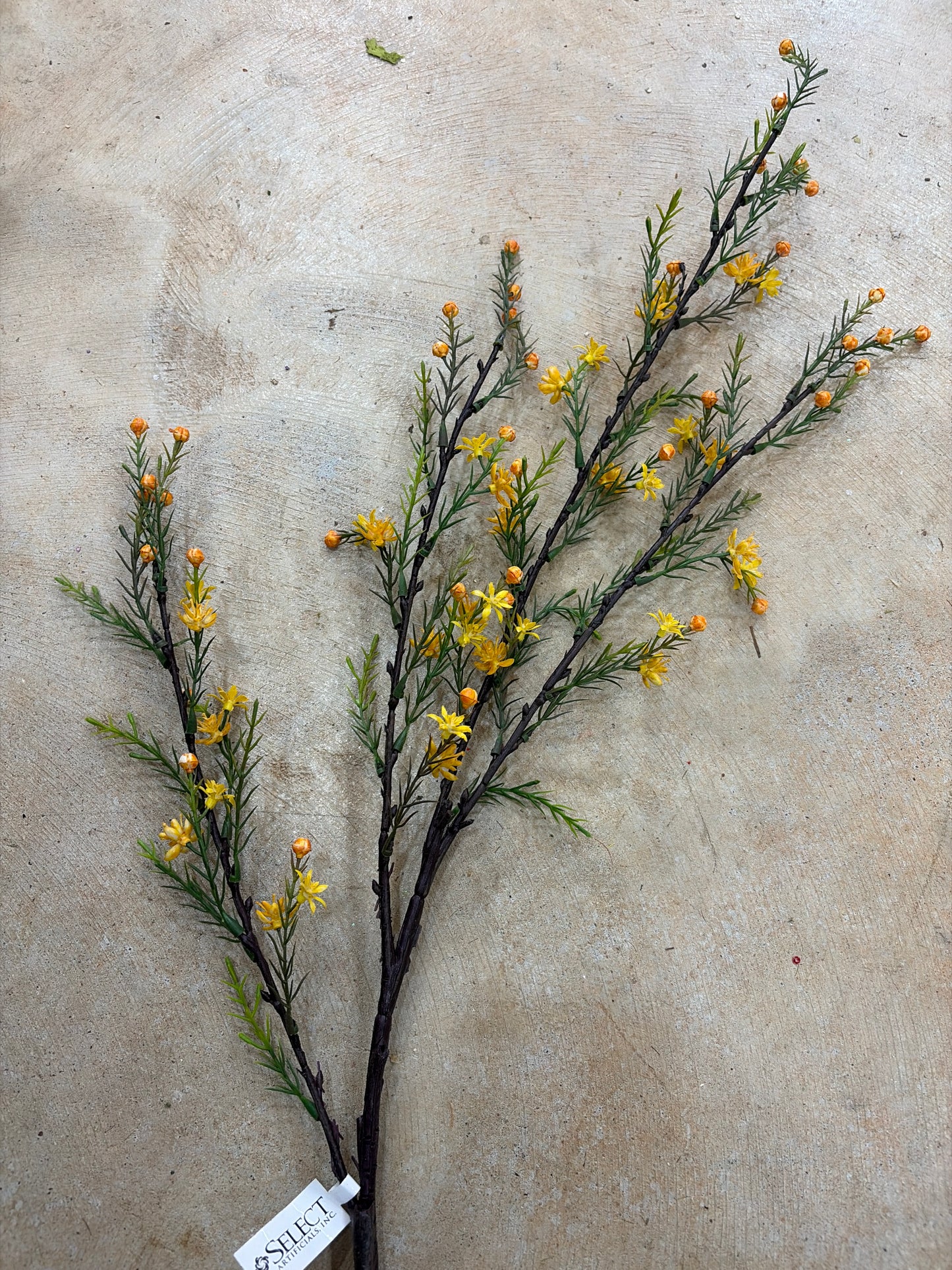 32in Yellow Mini Blossom Spray - Premium Florals for Wreaths, Arrangements and Home Decor