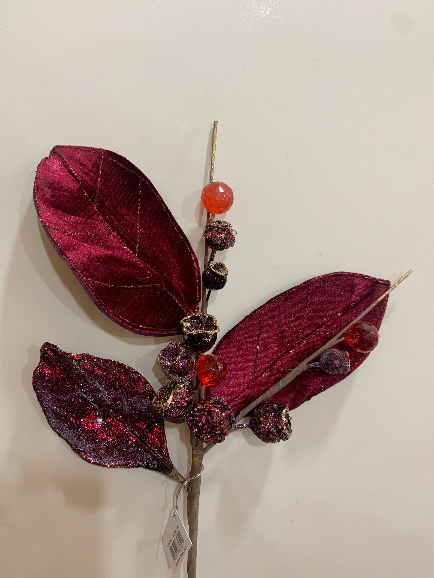 Burgundy Magnolia with Jewel Berries