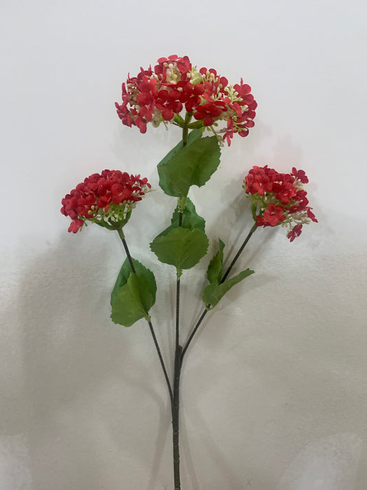 23in Red Snowball Hydrangea x3