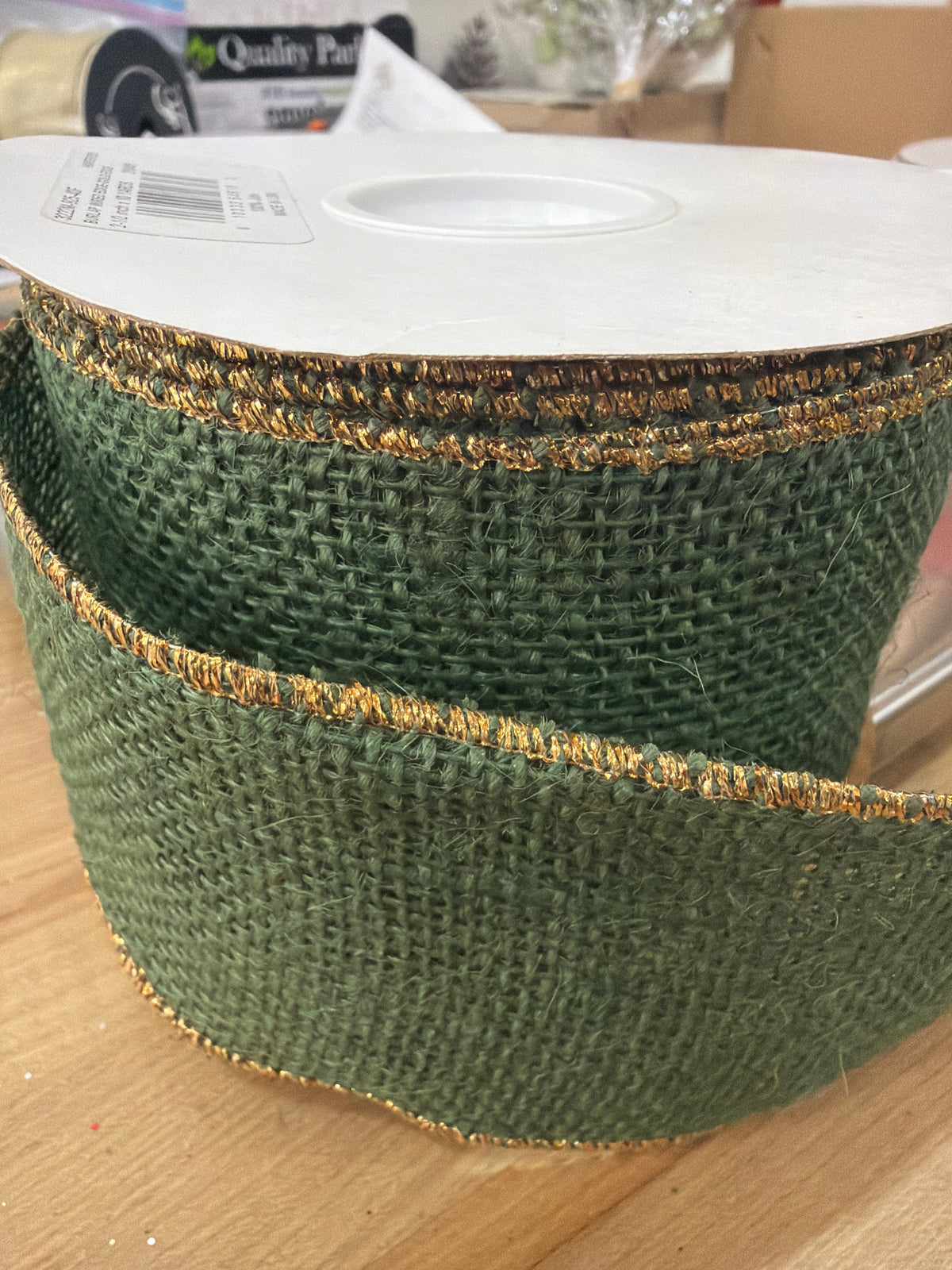 Hunter Green Burlap Wired Ribbon – 2.5" x 10 Yards | Rustic Wired Ribbon for Christmas Wreaths, Bows & Floral Designs Reliant Ribbon