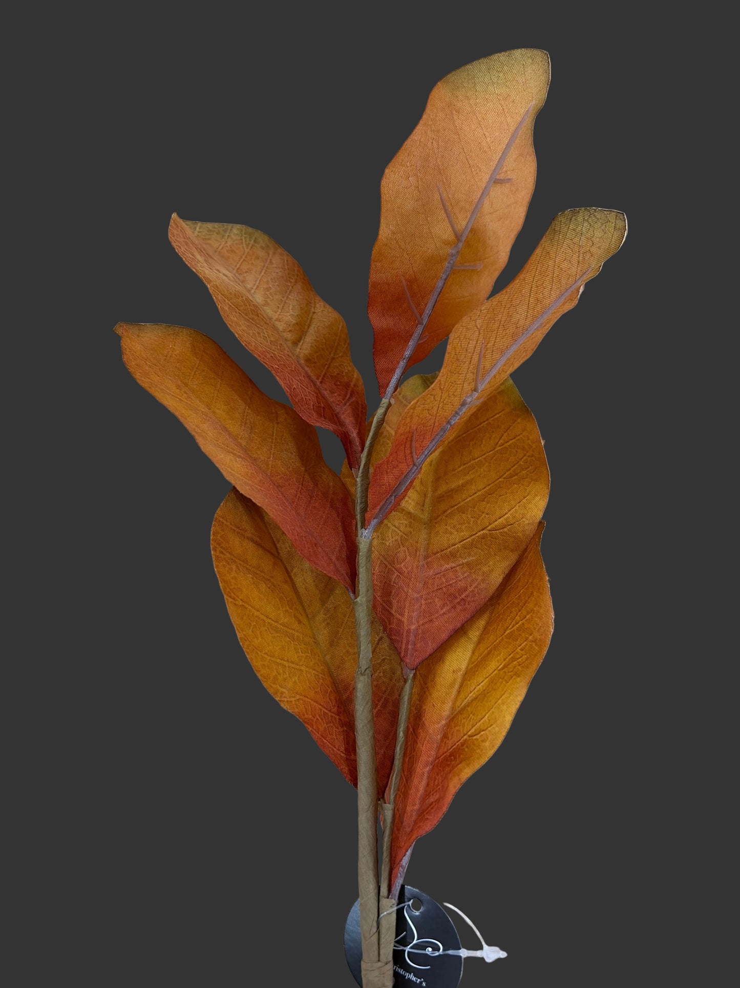 15in Golden Brown Magnolia Leaf - Premium Florals for Wreaths, Arrangements and Home Decor David Christopher