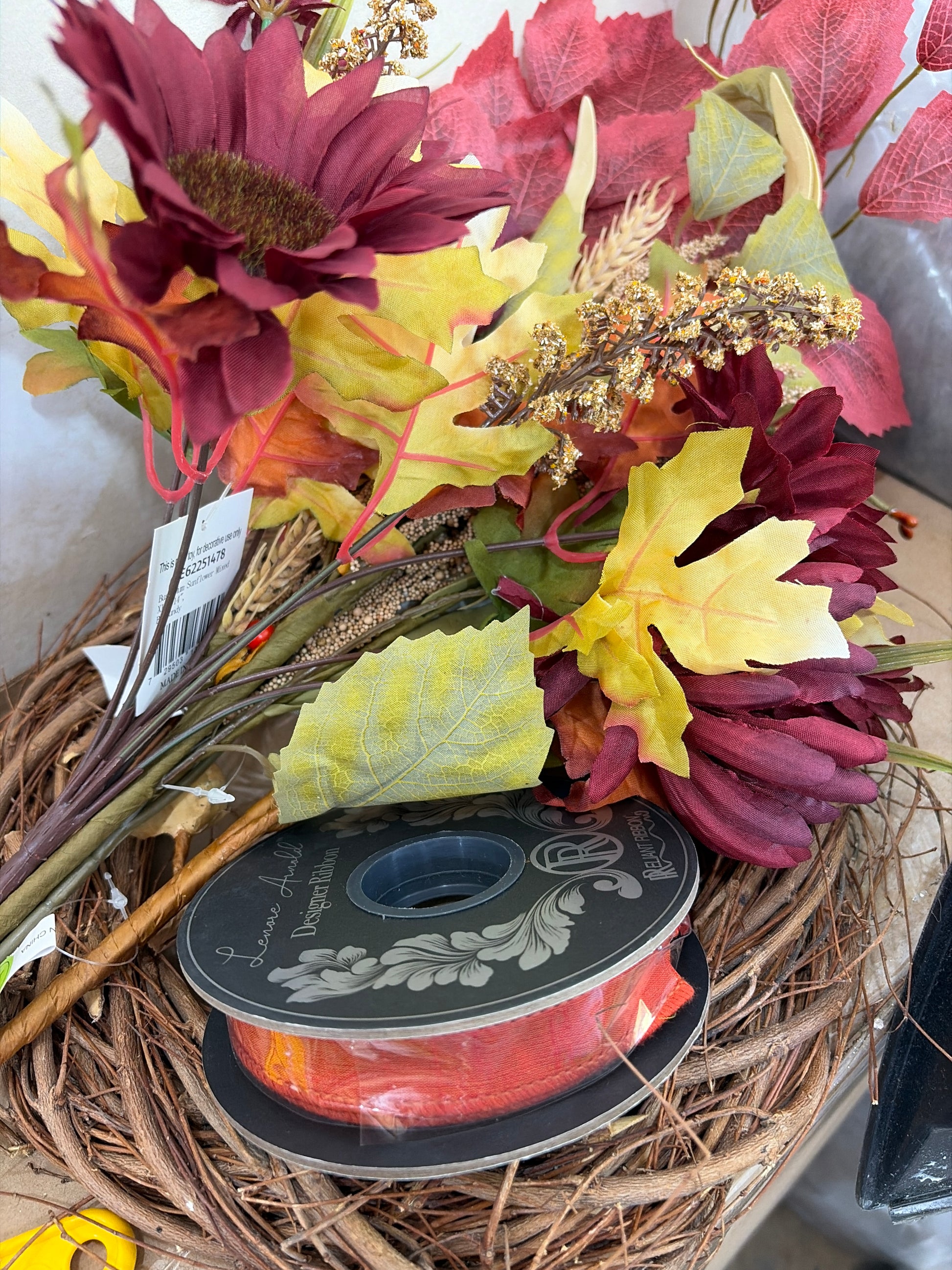10in Burgundy Wreath Bundle Brian Lane Designs