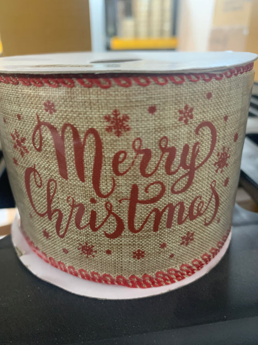 2.5 Merry Christmas on natural Brian Lane Designs