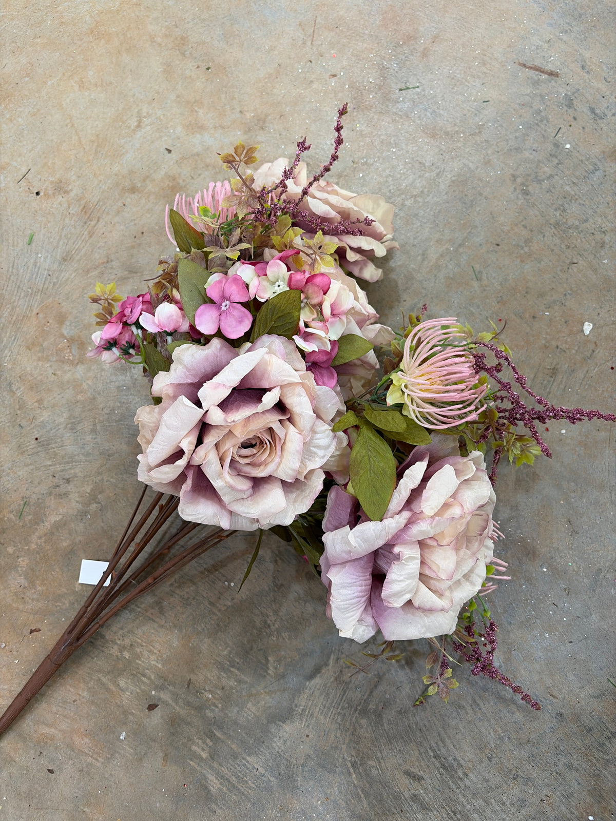 21in Mauve Peony Daisy Protea Bush x5 - Premium Florals for Wreaths and Home Decor Craig Bachman