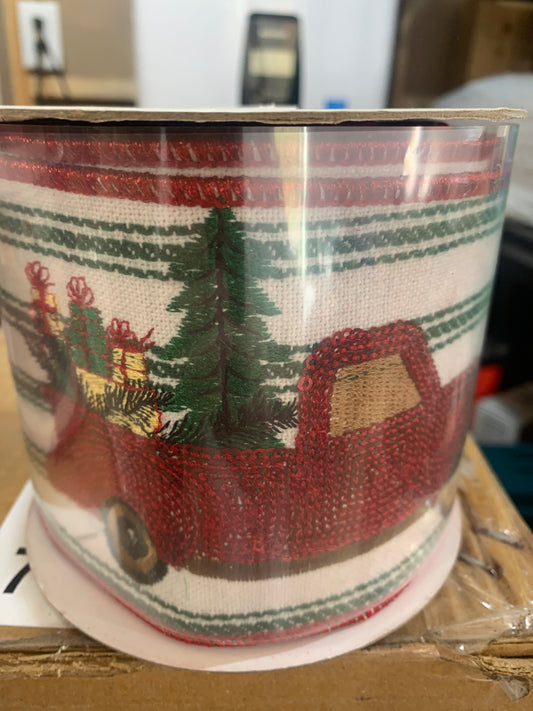 5 YARDS x 4in LUXE Winter Scene ribbon