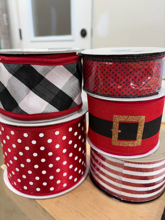 BDL017 5pc Christmas Ribbon