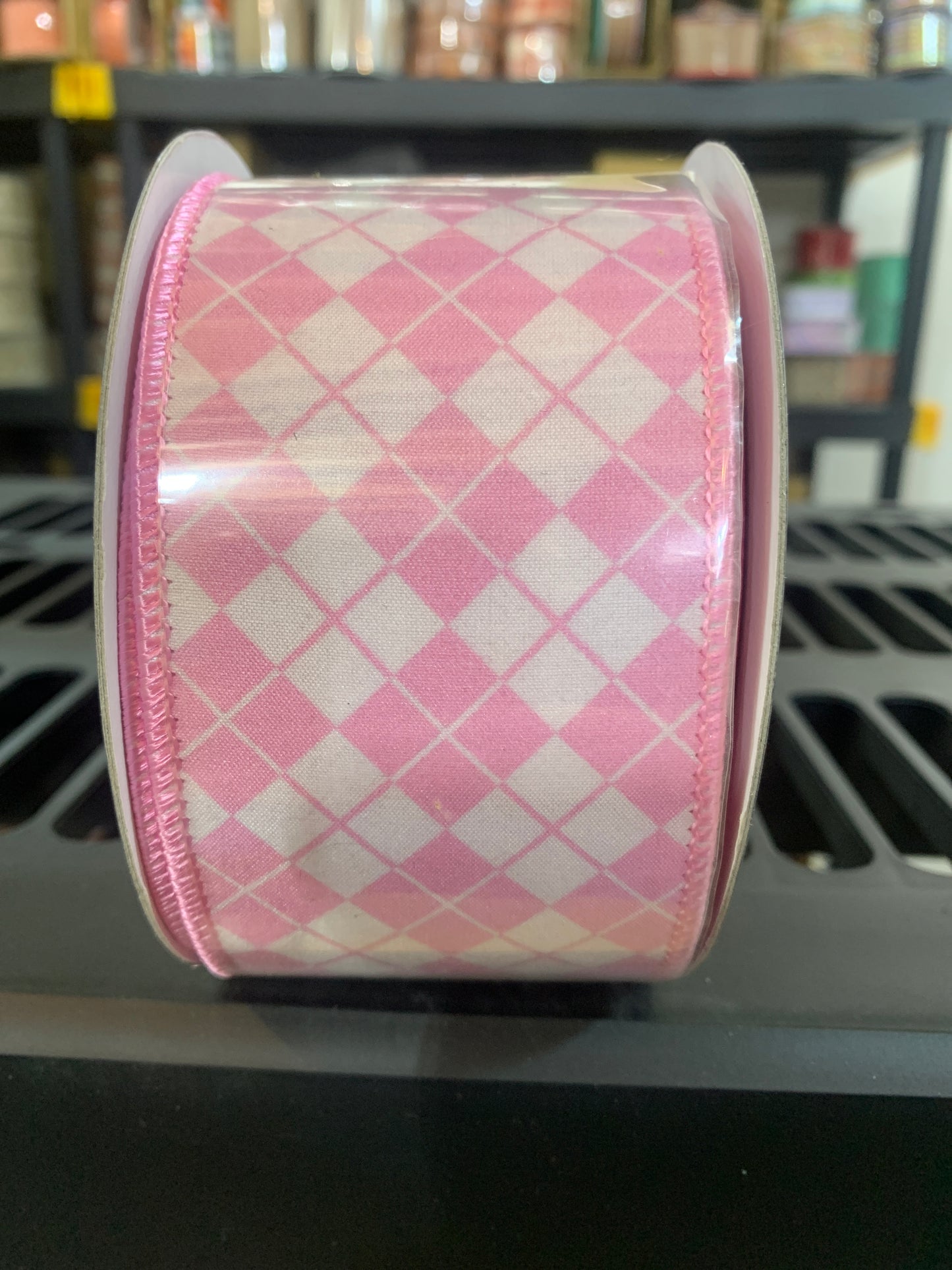 2.5inx10yd Pink Argyle