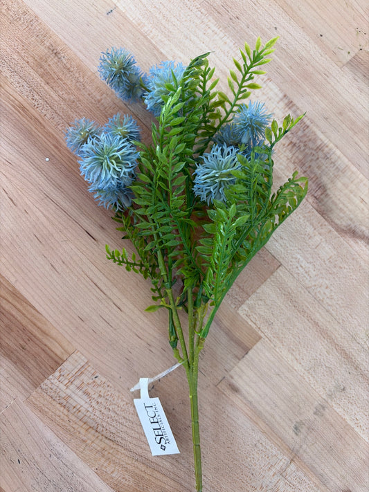 19in Blue Globe Flower