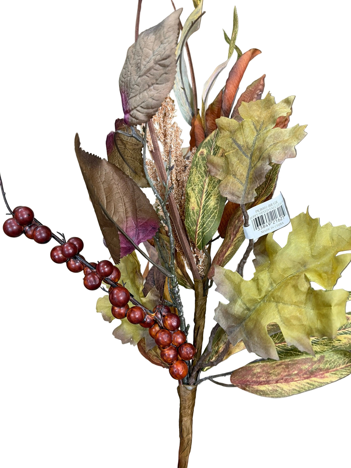 18in Berry Mixed Leaves - Premium Greenery for Wreaths, Arrangments and Home Decor Allstate